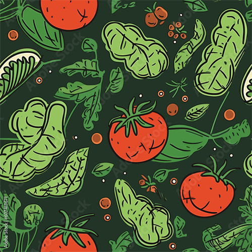 Seamless Colorful Tomato Pattern.

Seamless pattern of tomatos in colorful style. Add color to your digital project with our pattern!