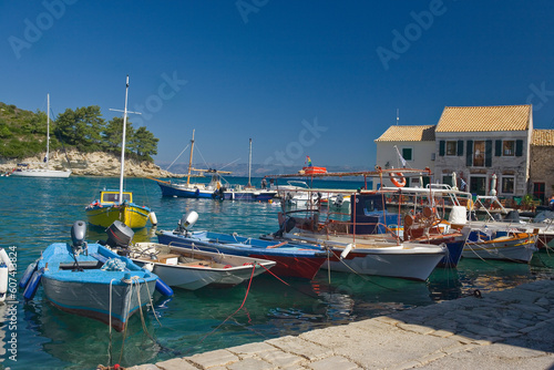 The pretty little harbourside village of Loggos, Paxos, Greece