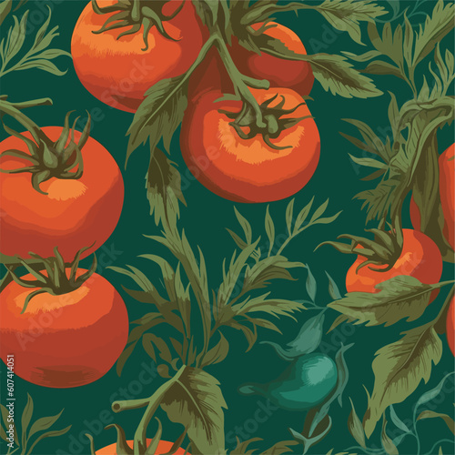 Seamless Colorful Tomato Pattern.

Seamless pattern of tomatos in colorful style. Add color to your digital project with our pattern!