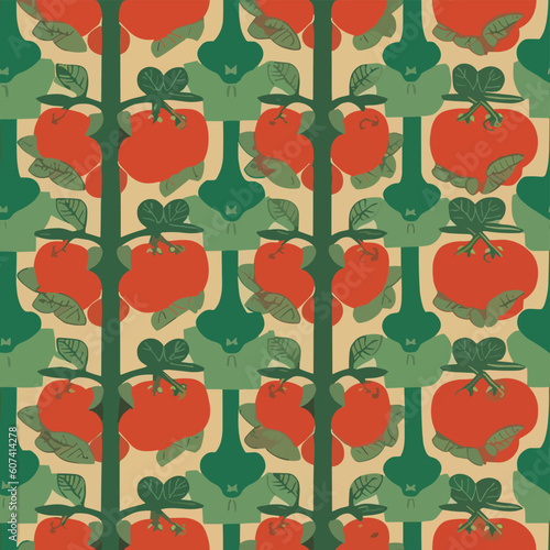 Seamless Colorful Tomato Pattern.

Seamless pattern of tomatos in colorful style. Add color to your digital project with our pattern!