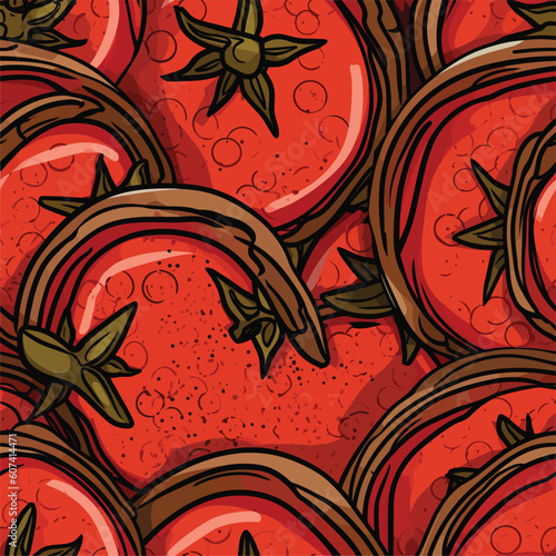 Seamless Colorful Tomato Pattern.

Seamless pattern of tomatos in colorful style. Add color to your digital project with our pattern!