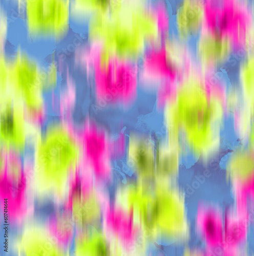 Abstract Blurred Florals Silhouettes Brush Effect Ombre Roses Seamless Pattern Textured Background Trendy Fashion Colors Perfect for Allover Fabric Print