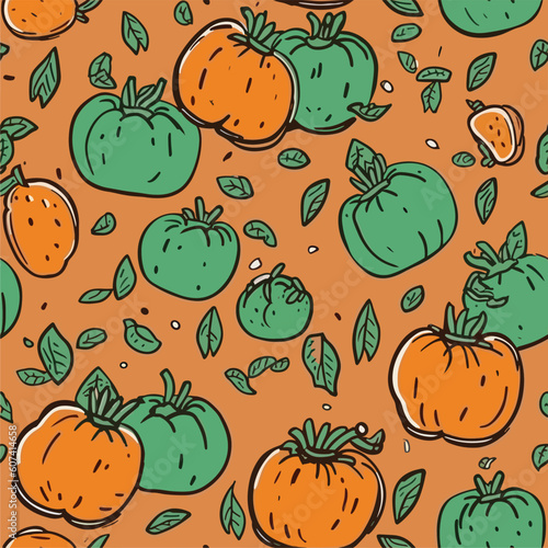Seamless Colorful Tomato Pattern.

Seamless pattern of tomatos in colorful style. Add color to your digital project with our pattern!
