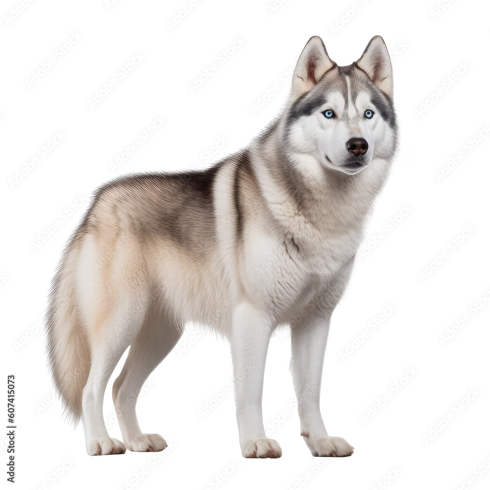 Siberian Husky dog isolated on white