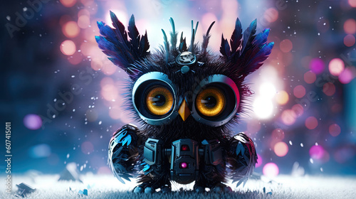 Cyberpunk robot 3d creatures