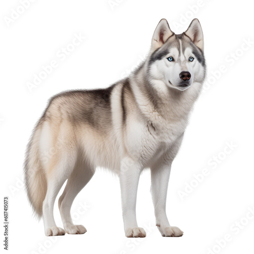 Siberian Husky dog isolated on white