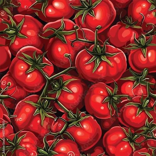 Seamless Colorful Tomato Pattern.

Seamless pattern of tomatos in colorful style. Add color to your digital project with our pattern!