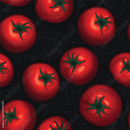 Seamless Colorful Tomato Pattern.

Seamless pattern of tomatos in colorful style. Add color to your digital project with our pattern!