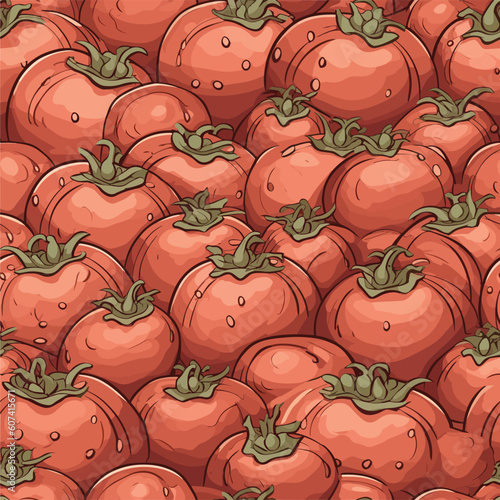 Seamless Colorful Tomato Pattern.

Seamless pattern of tomatos in colorful style. Add color to your digital project with our pattern!