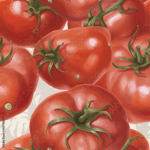 Seamless Colorful Tomato Pattern.

Seamless pattern of tomatos in colorful style. Add color to your digital project with our pattern!