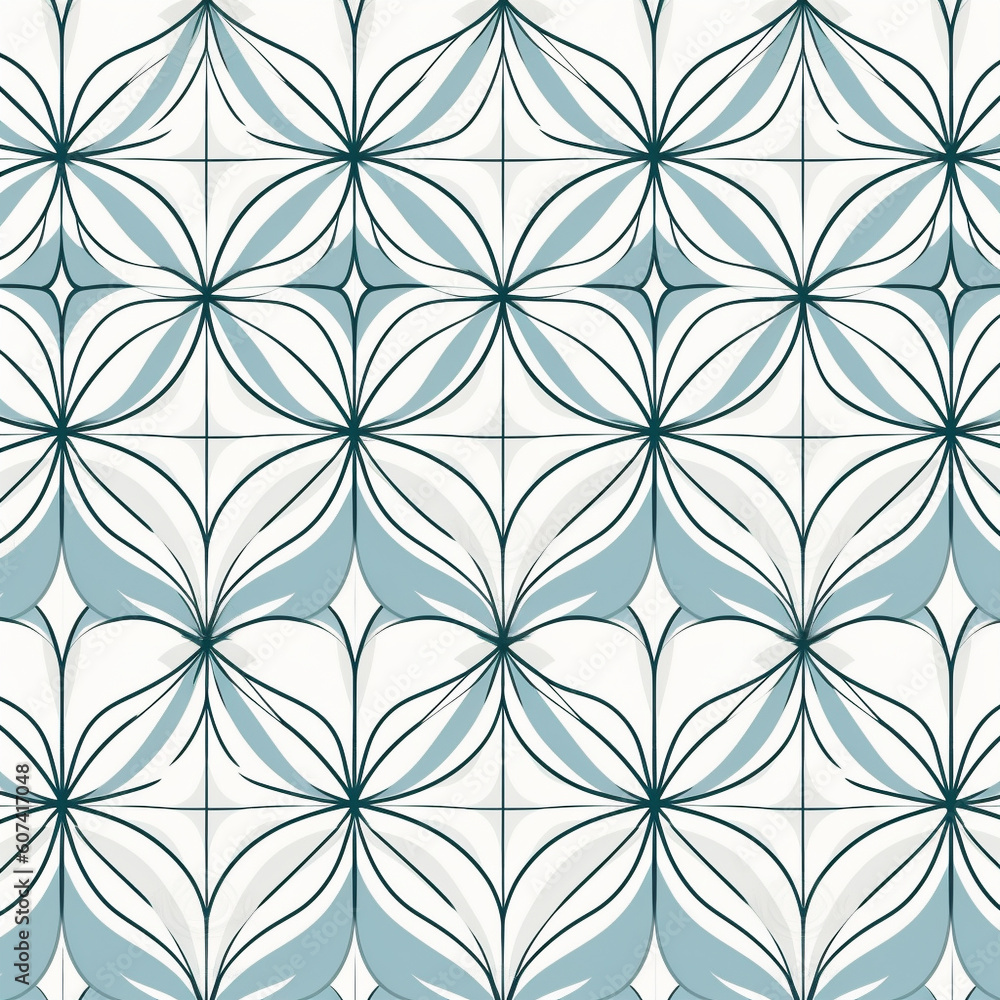 Luxury old fashioned tile Seamless pattern background for wallpaper, wrapping, textile. Generative AI