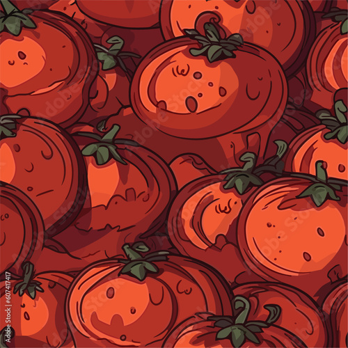 Seamless Colorful Tomato Pattern.

Seamless pattern of tomatos in colorful style. Add color to your digital project with our pattern!