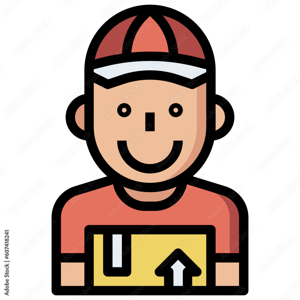 courier line icon,linear,outline,graphic,illustration courier line icon,linear,outline,graphic,illustration