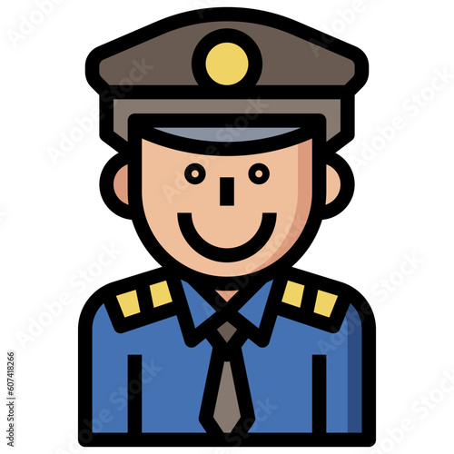 policeman line icon,linear,outline,graphic,illustration