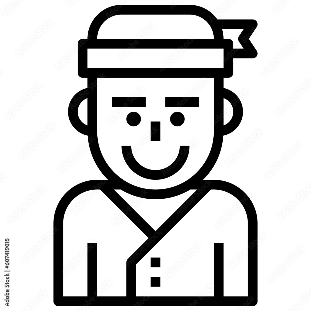 cook line icon,linear,outline,graphic,illustration