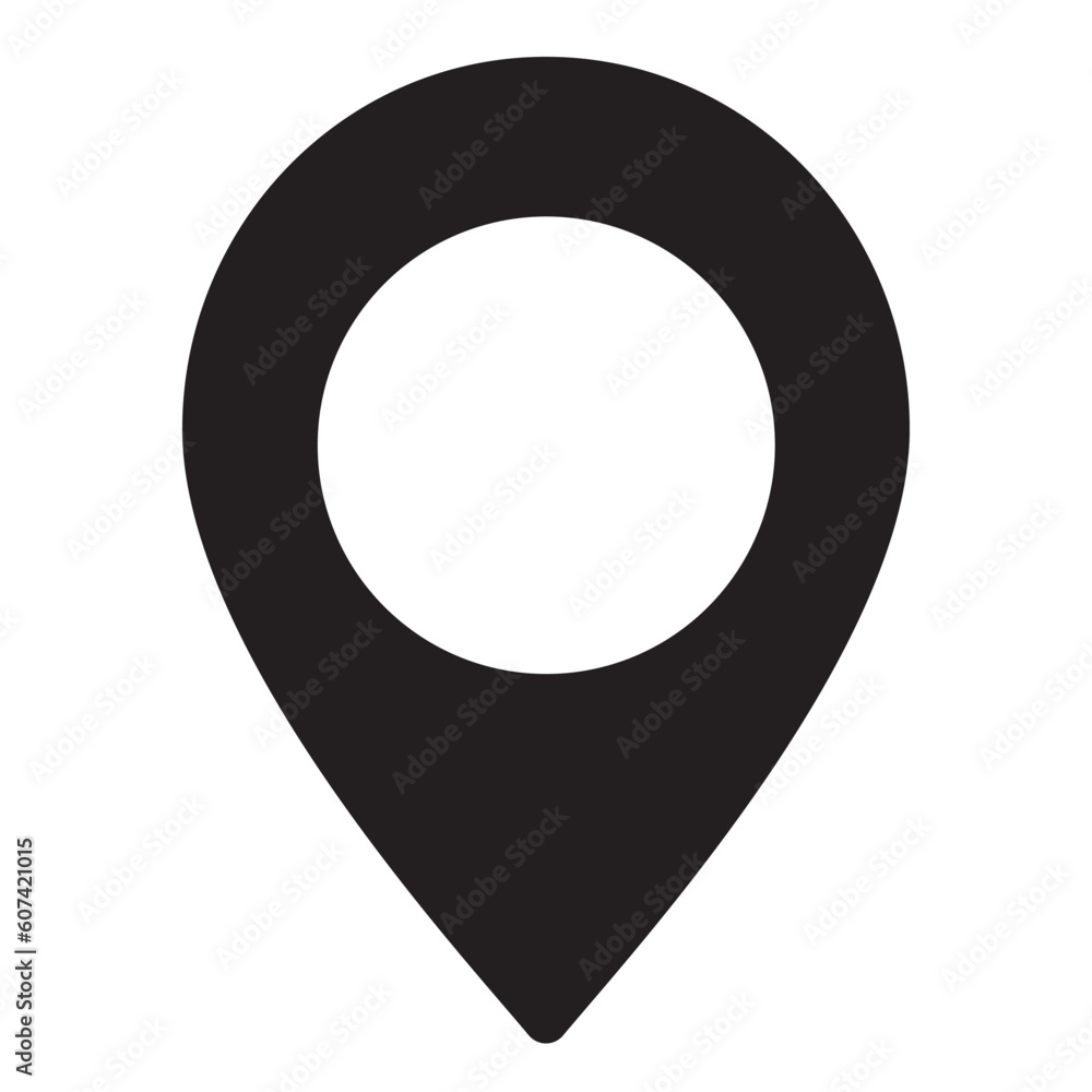 Location pin icon flat vector illustration design Location pin icon flat vector illustration design