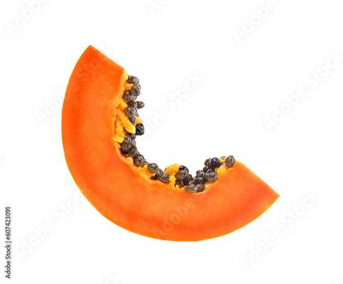 Fotografie papaya slice on  transparent png