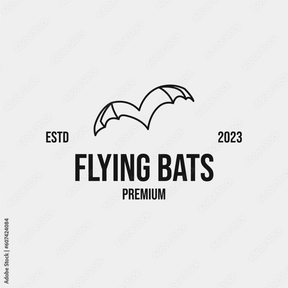 Creative flying bats logo design concept illustration idea Creative flying bats logo design concept illustration idea
