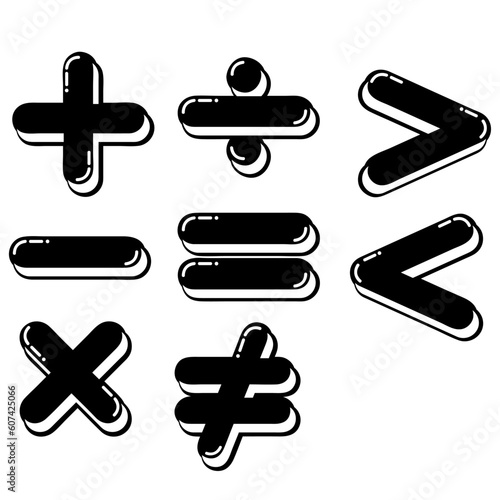 math sign black