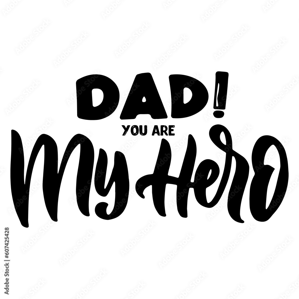 happy father day lettering typography