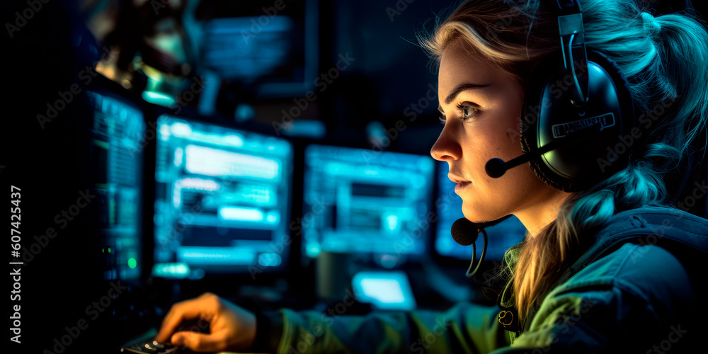 female drone operator, woman in profession, Generative AI female drone operator, woman in profession, Generative AI