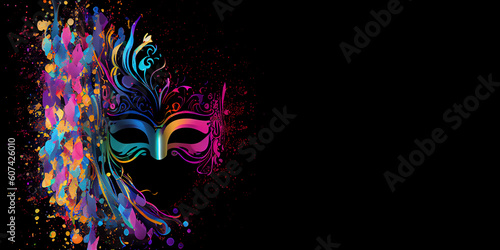 Beautiful carnival Venetian mask on isolated background. Generative AI © Tatiana
