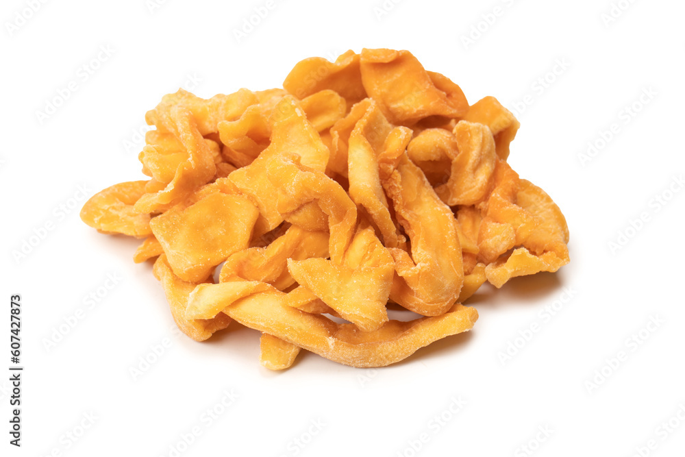 Dried melon slices isolated on a white background. Dried melon slices isolated on a white background.