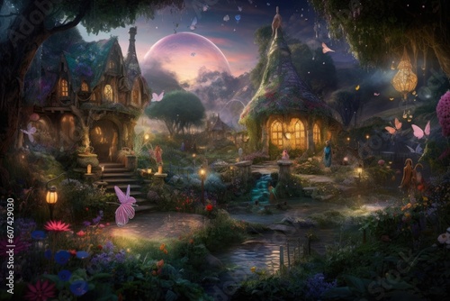 magical garden  filled with fairies  unicorns and magic  created with generative ai