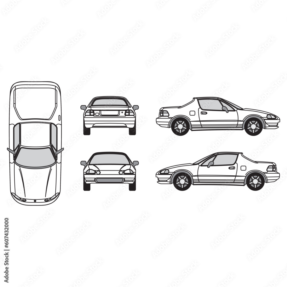 Obraz premium car outline, family or self, part 12