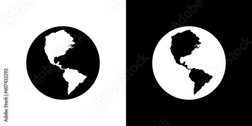 Social media public globe icon vector. Earth, world symbol concept