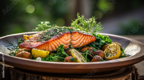 Smoky salmon grilled delight © Absent Satu