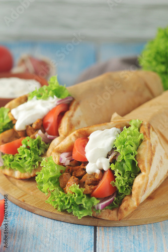 A traditional dish of Greece - gyros