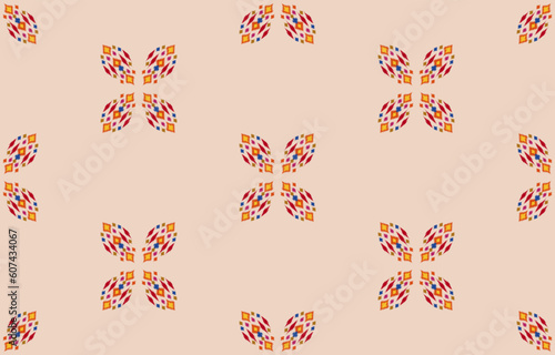 Ethnic abstract ikat art. Seamless pattern in tribal, folk embroidery, and Mexican style. Aztec geometric art ornament print. Design for carpet, wallpaper, clothing, wrapping, fabric, cover, textile.