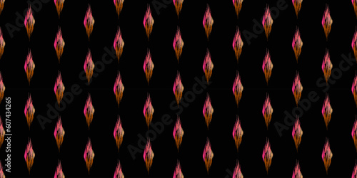 Ethnic abstract ikat art. Seamless pattern in tribal, folk embroidery, and Mexican style. Aztec geometric art ornament print. Design for carpet, wallpaper, clothing, wrapping, fabric, cover, textile.