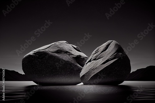 black rocks art generative ai