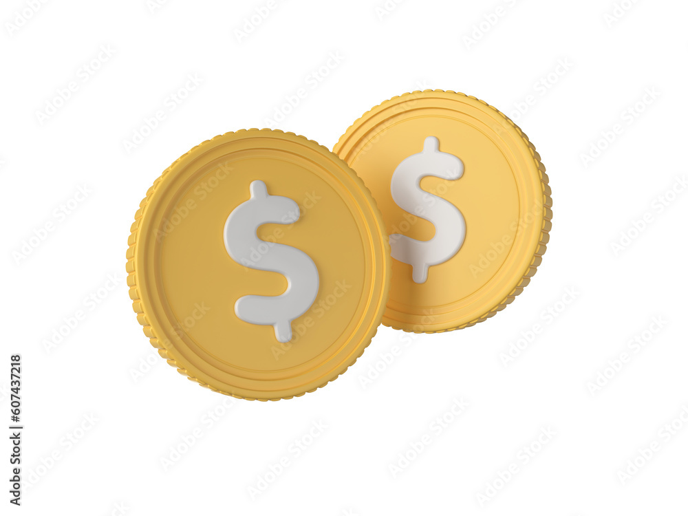 Money Coin Cash Business Finance Economy Concept Design 3D Icon Money Coin Cash Business Finance Economy Concept Design 3D Icon