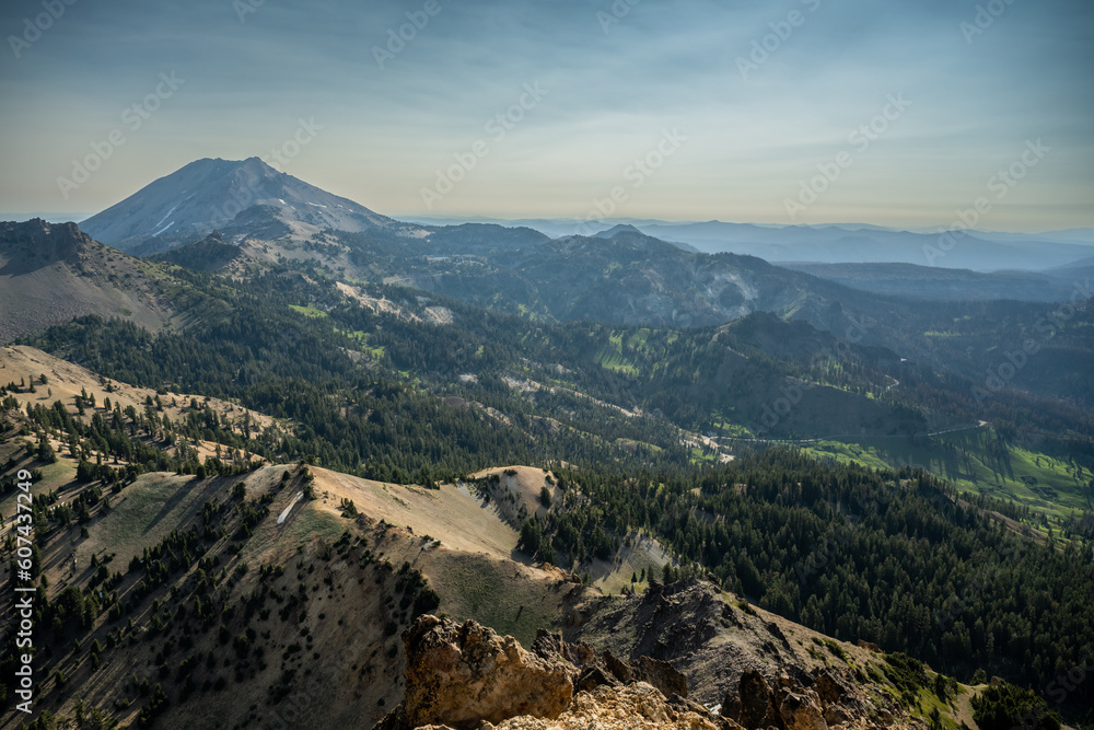 Lassen Peak and Surrounding Mountains and Forests