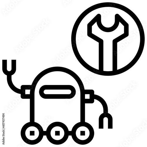 repair process line icon,linear,outline,graphic,illustration