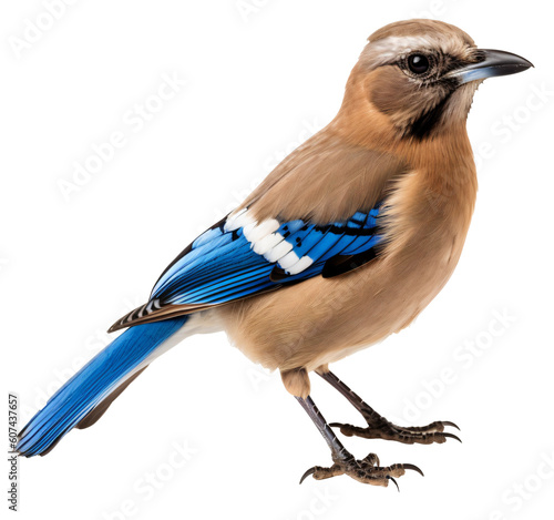 Jay bird isolated on the transparent background PNG. AI generative photo