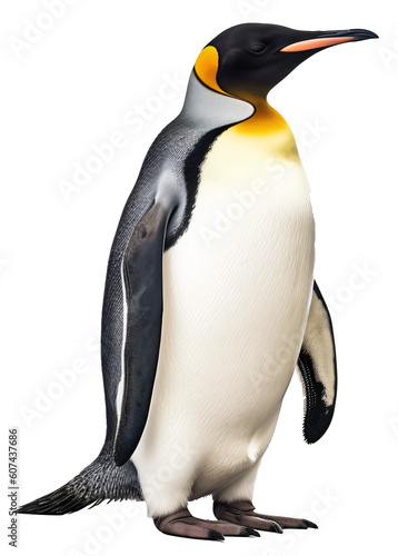 Penguin  isolated on the transparent background PNG. AI generative.