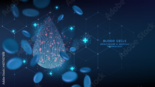 Healthcare and medical icon pattern innovation digital technology technology background. Medical, science and technology concepts. Abstract futuristic design. Vector illustration.