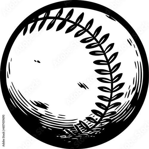 Baseball - Minimalist and Flat Logo - Vector illustration