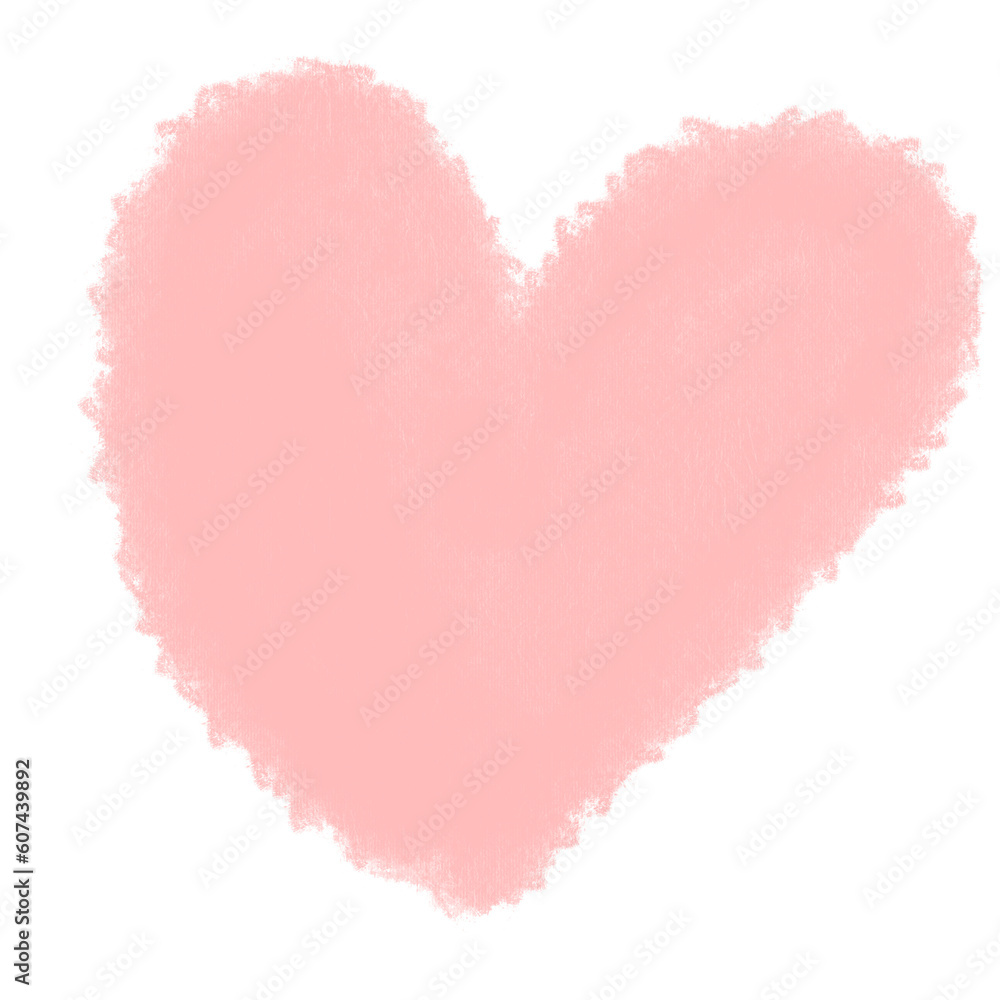 Hand-drawn Cute pink heart, line, shape, strokes, curve, Decoration and elements design in doodle style