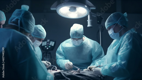 Doctors perform an operation. Generative AI