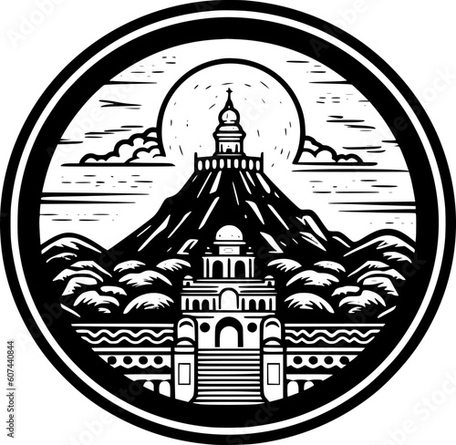 Mexico | Black and White Vector illustration photo