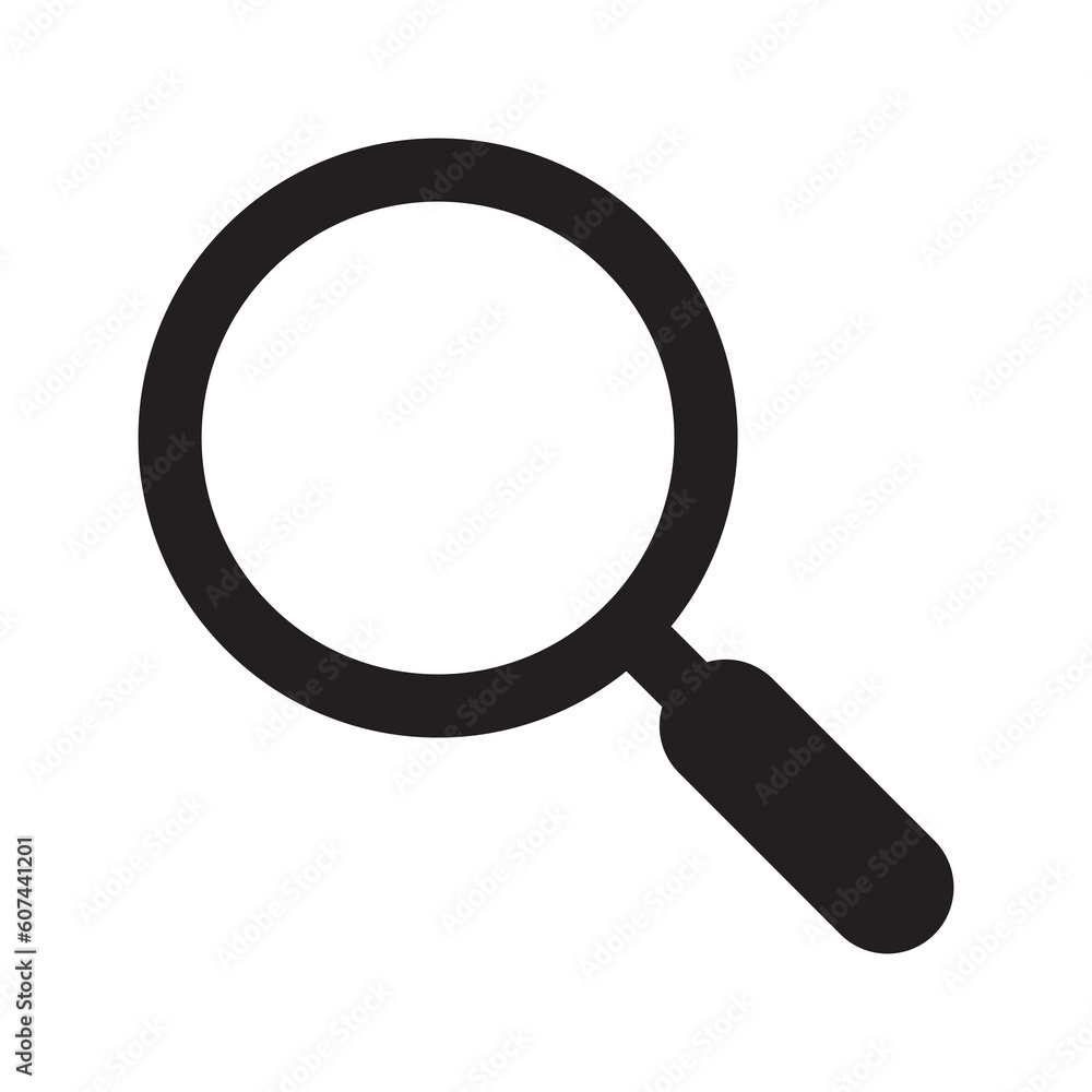 Magnifying glass icon, magnifier or loupe sign. Magnifying glass icon, magnifier or loupe sign.