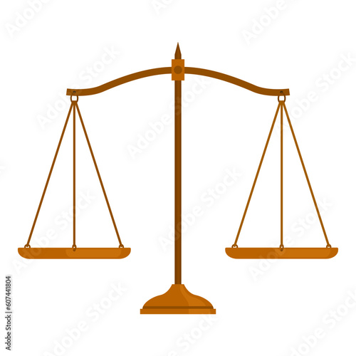Scale of justice and law