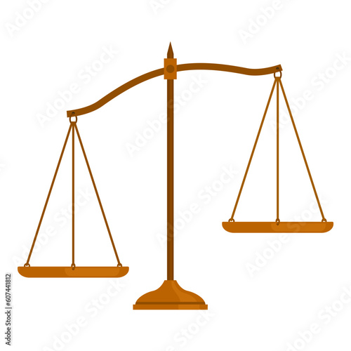 Scale of justice and law