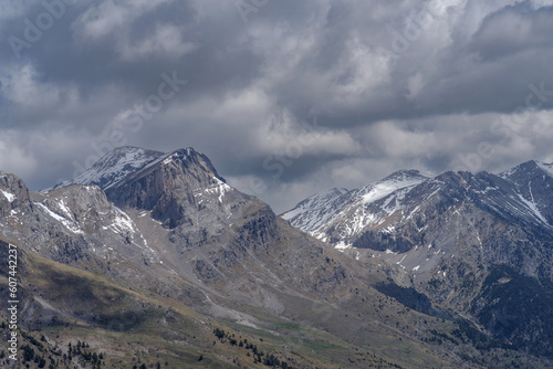 Landscape from Ligurian mountains part of Italian Alps, Piedmont region, Province of Cuneo, northwestern Italy