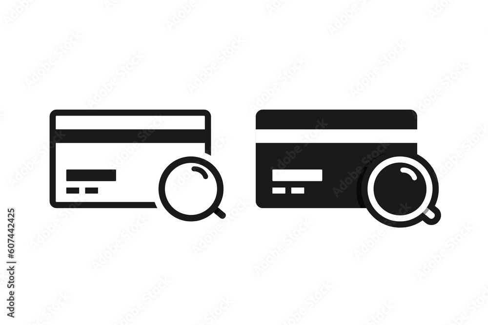 Search credit card. Illustration vector Search credit card. Illustration vector